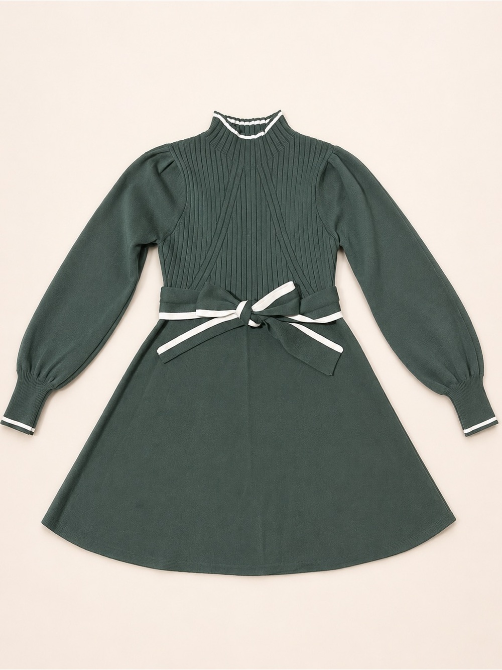 GB Girls Gianni Bini Green Knit Sweater Dress Size 7